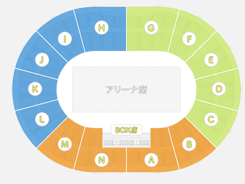 大阪城ホールの座席表